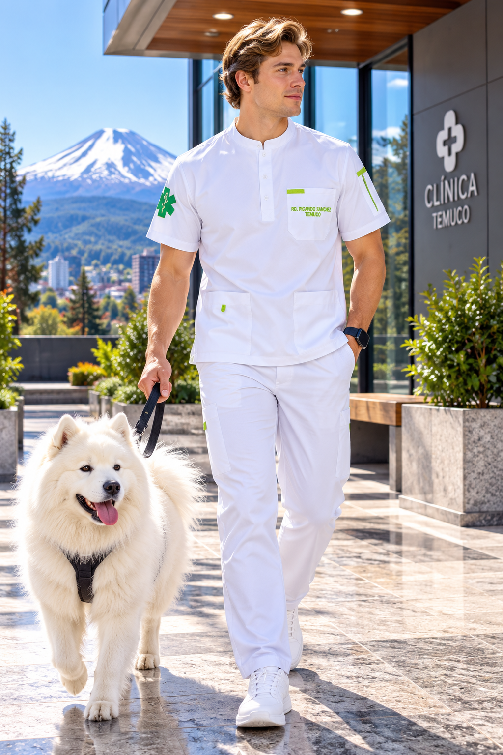 Uniforme Varón Blanco 1038 Lime