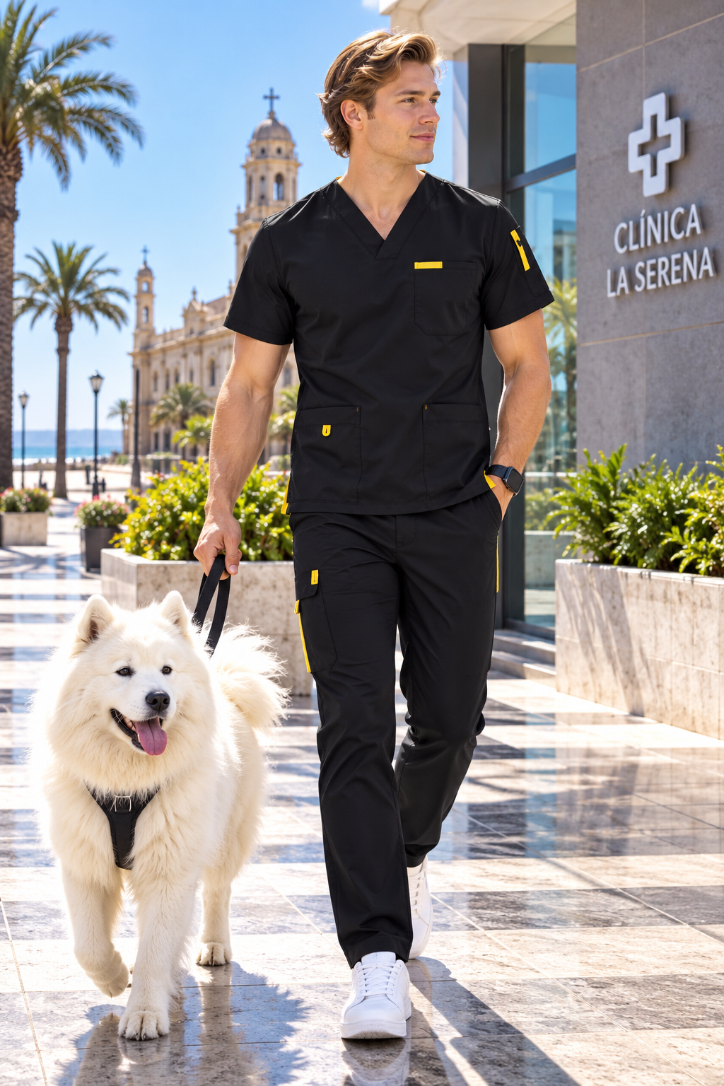 Uniforme Varón Negro Amarillo 1023