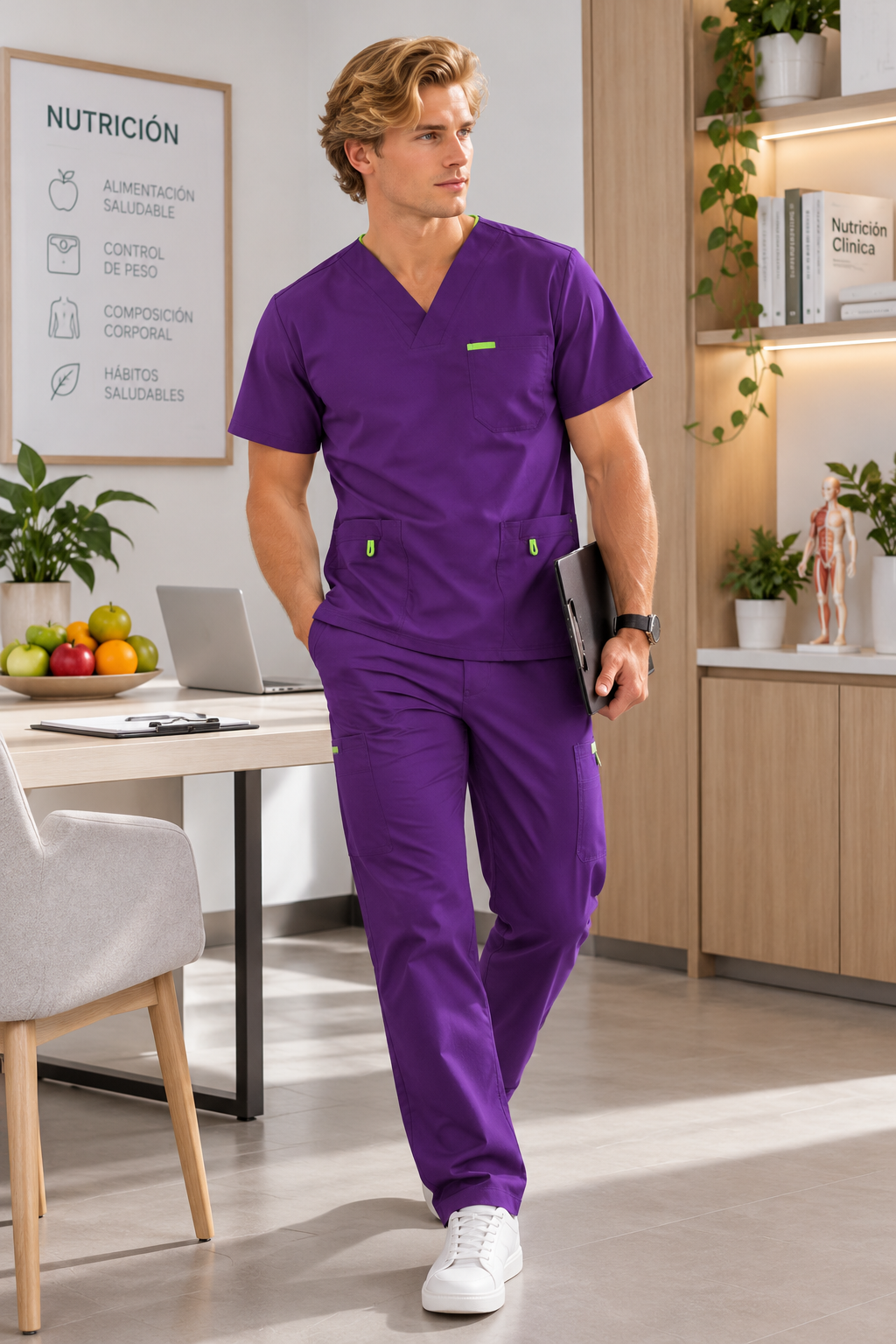 Uniforme Varón Morado 1023