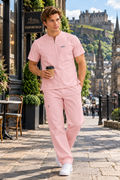 Uniforme Varón rosado crema 1003