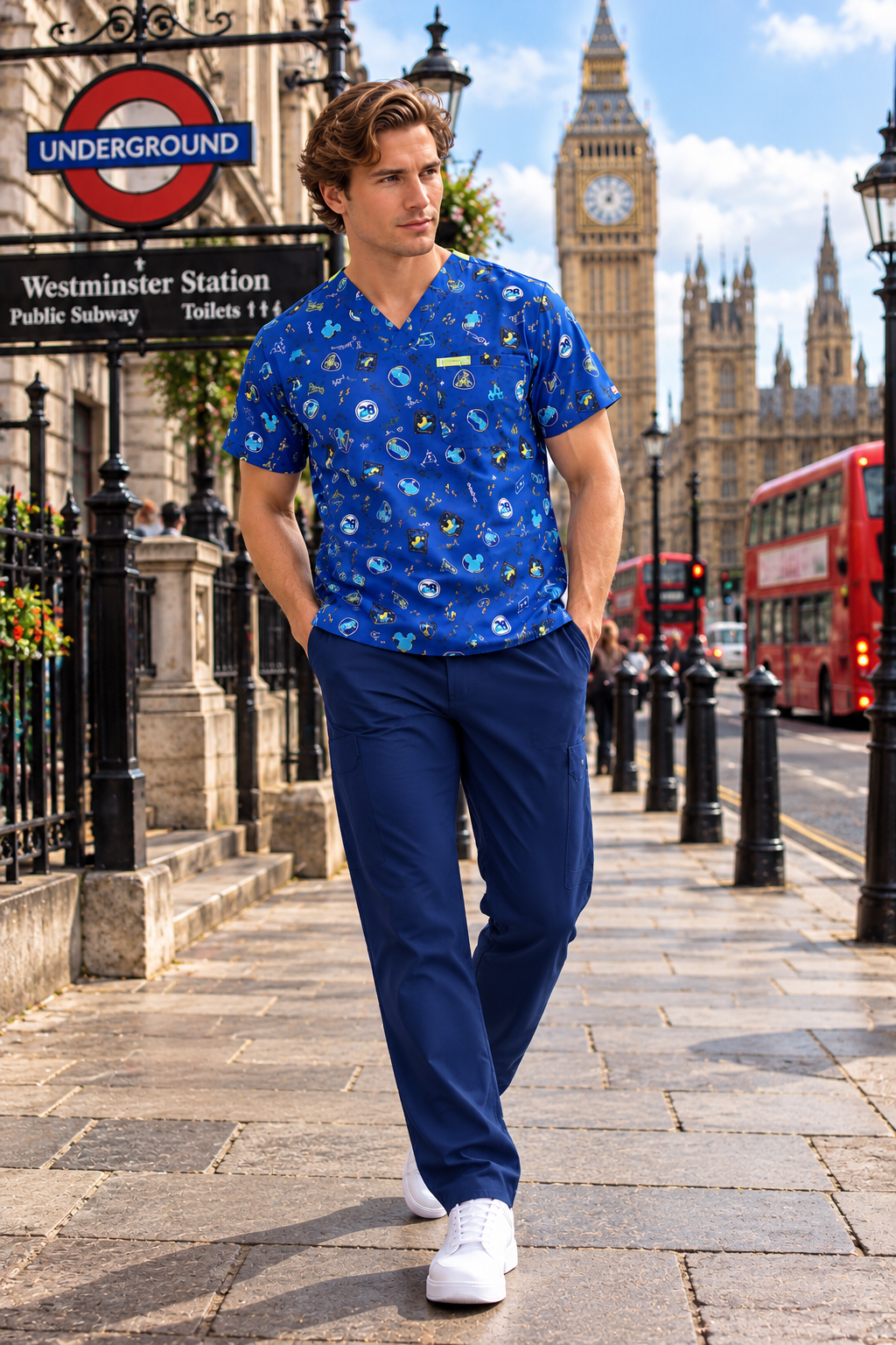 Camisa varón 1035 azul rey
