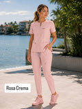 Uniforme Dama Rosado Crema Soft