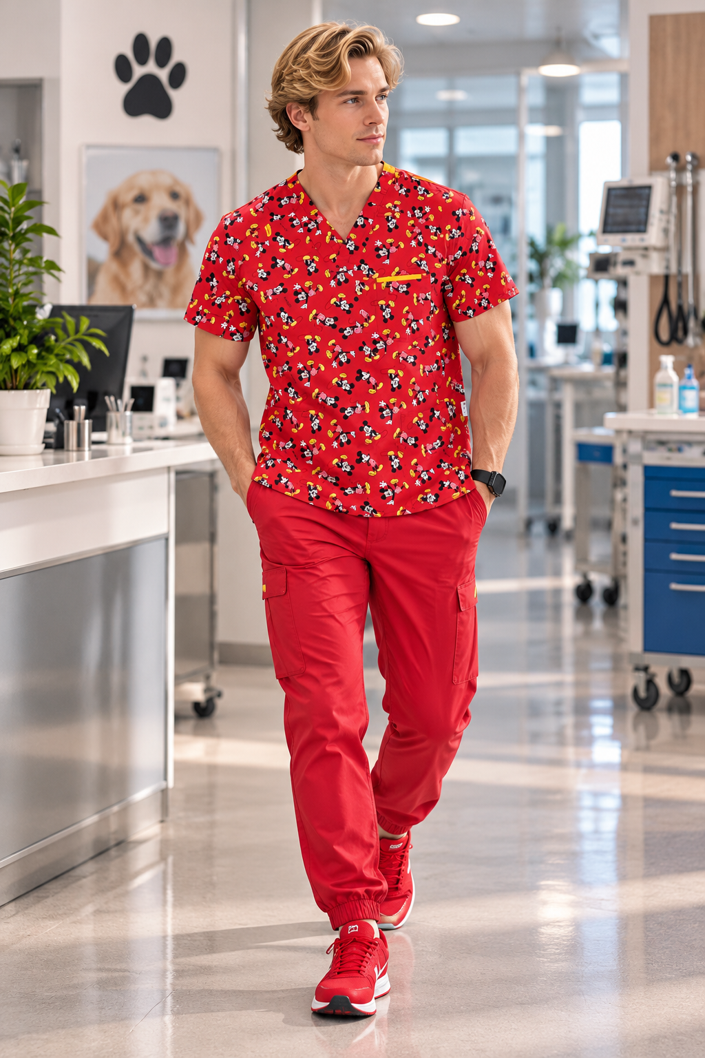 Uniforme Varón Disney Rojo
