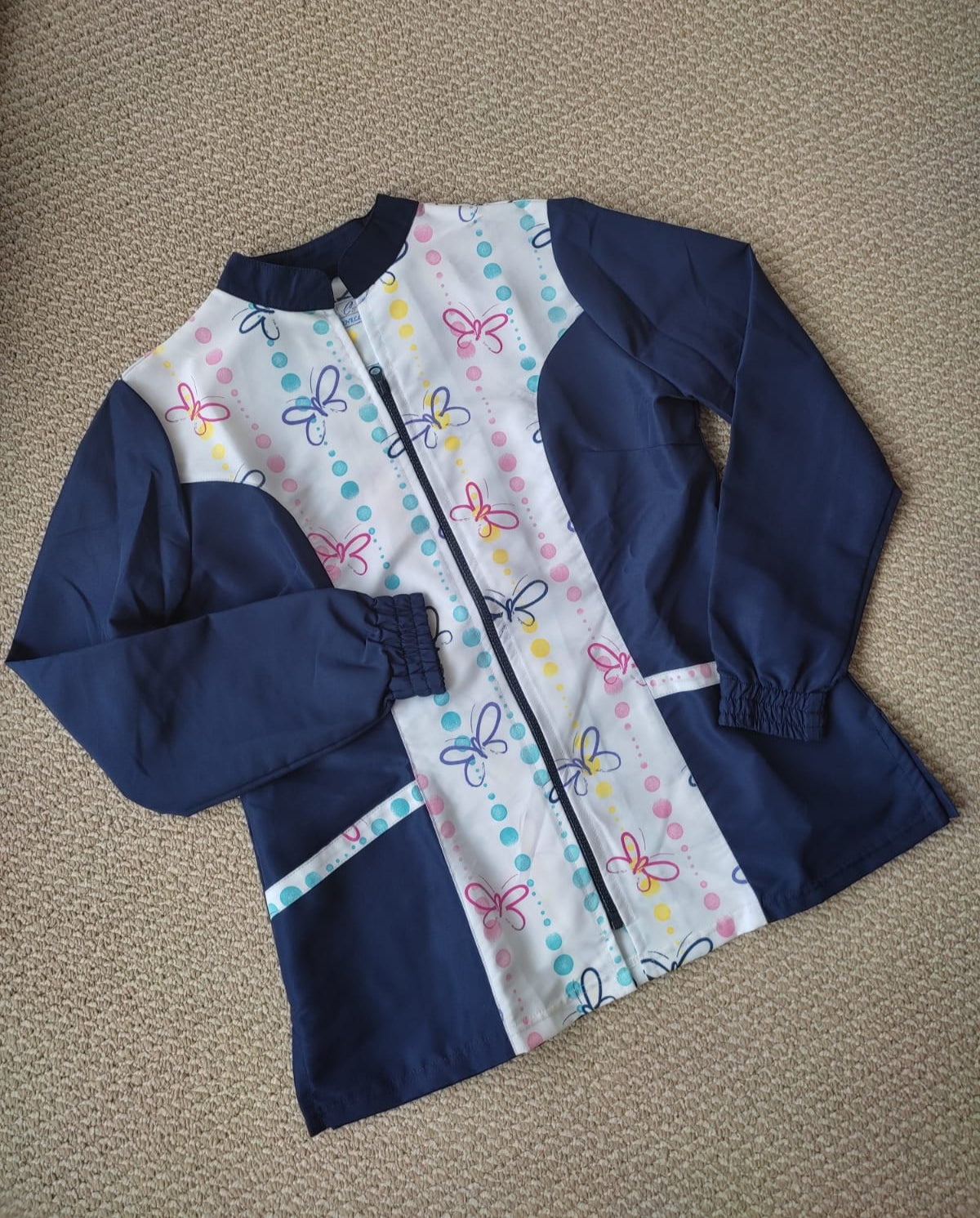 Blusa Dama Estampado Azul Marino