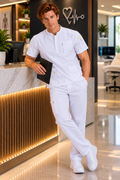 Uniforme Varón 1038 Blanco + Amarillo