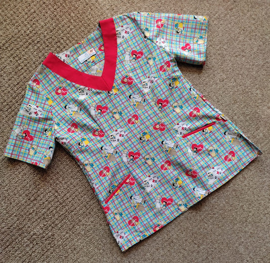 Blusa Dama Estampado Corazones rojos