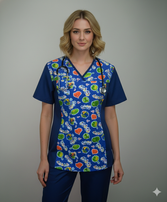 Top Dama Azul Marino