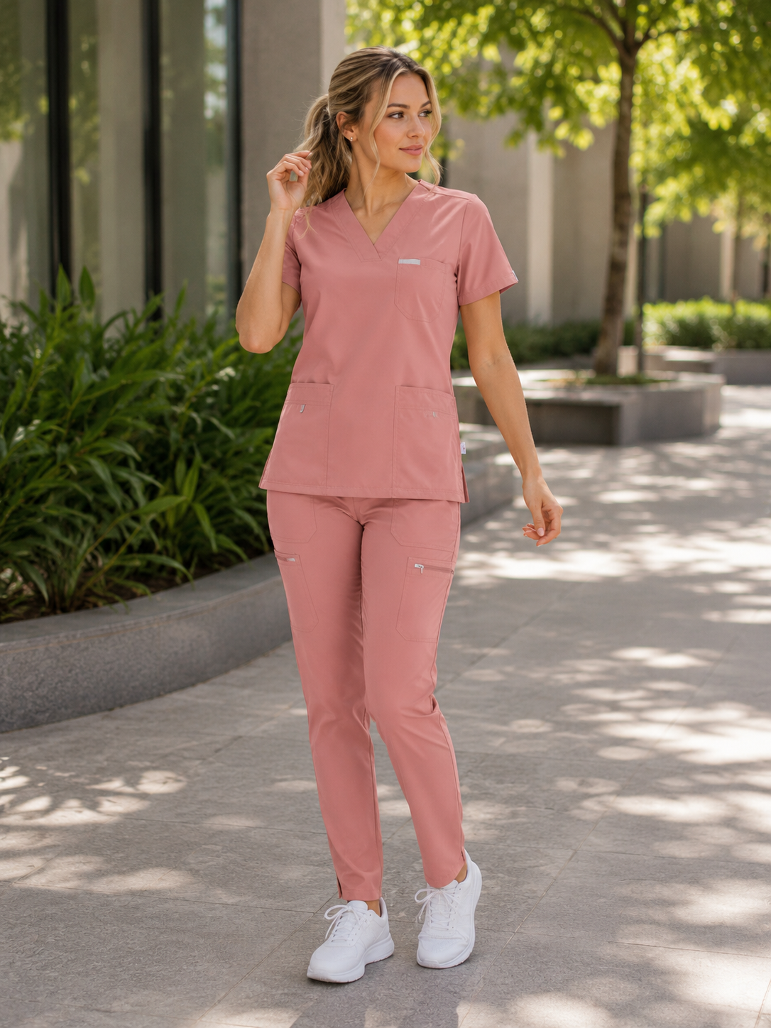 Uniforme dama palo rosa jogger
